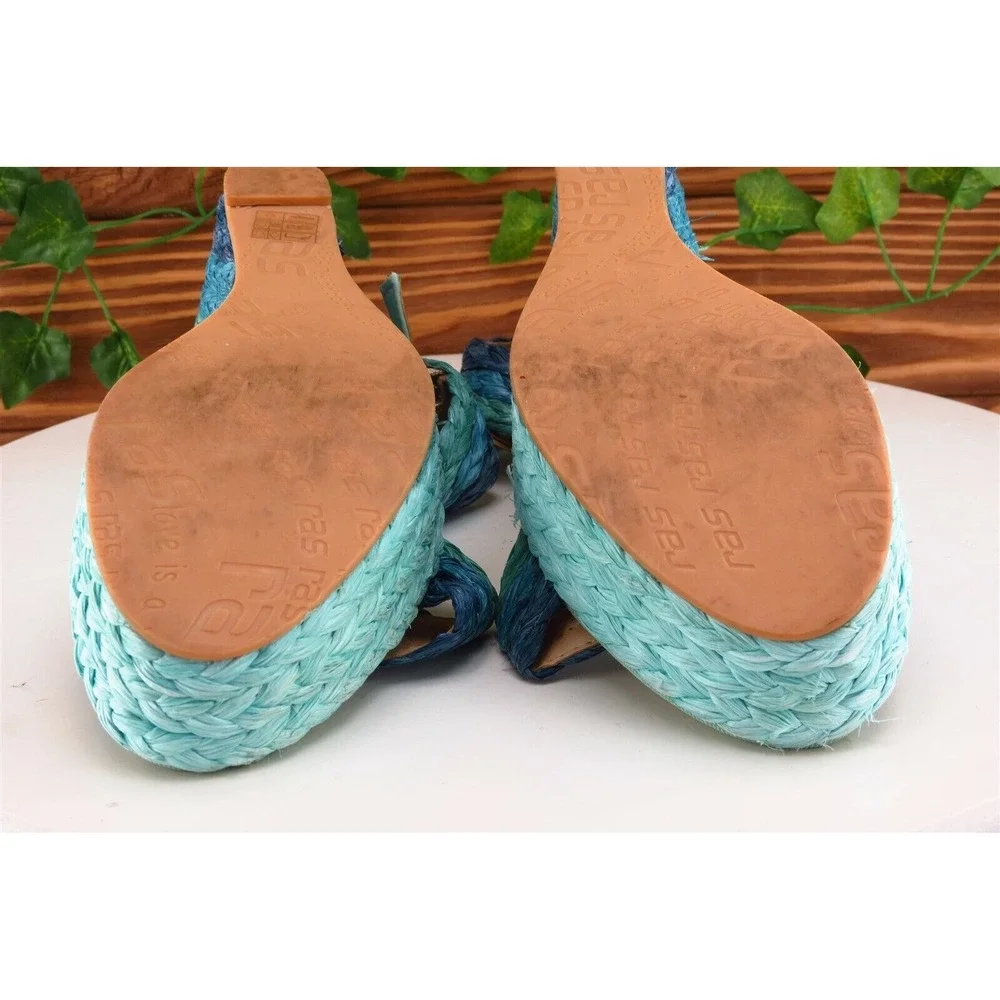 RAS Sz 39 M Blue Ankle Strap Leather‎ Women Sandals